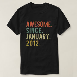 2012素晴らし年1月9日ギフト誕生日9年 Tシャツ