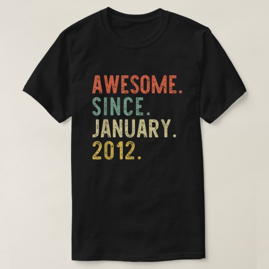 2012素晴らし年1月9日ギフト誕生日9年 Tシャツ (デザイン正面)
