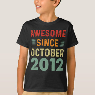 2012素晴らし年10月以降のヴィンテージ誕生日 Tシャツ