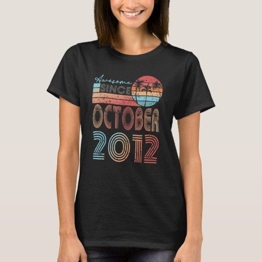 2012素晴らし年10月10誕生日10年 Tシャツ (正面)