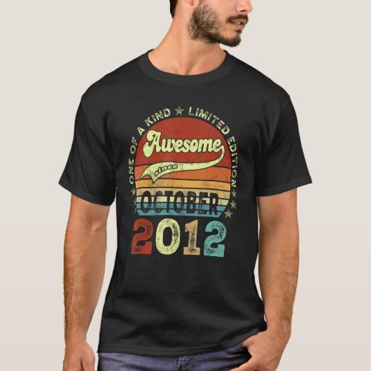 2012素晴らし年10月10誕生日10年 Tシャツ (正面)
