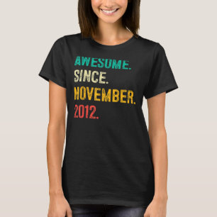 2012素晴らし年11月10日誕生日10年 Tシャツ