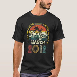 2012素晴らし年3月ヴィンテージ10誕生日以降 Tシャツ