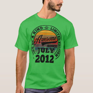 2012素晴らし年7月から10th誕生日ギフト10年 tシャツ