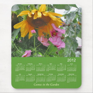 2012花柄のカレンダー マウスパッド