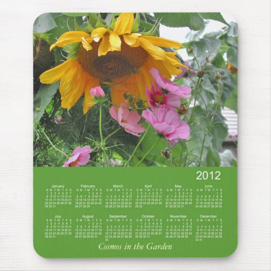 2012花柄のカレンダー マウスパッド (正面)