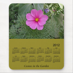 2012花柄のカレンダー マウスパッド