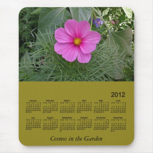 2012花柄のカレンダー マウスパッド (正面)