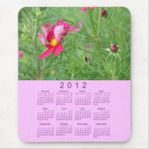 2012花柄のカレンダー マウスパッド
