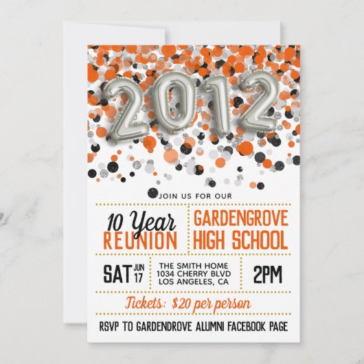 2012高等学校大学懇親会招待状 招待状 (正面)