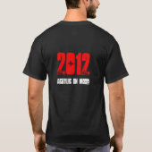 2012黒荷車を引く Tシャツ (裏面)