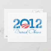 2012 - バラク・オバマ - ヴィンテージ.png ポストカード (正面/裏面)