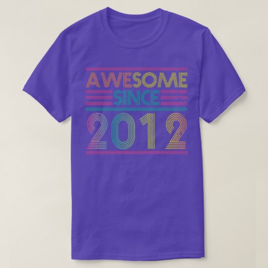 2012 素晴らし年の2012おもしろい年のカラフル誕生日以降 Tシャツ (デザイン正面)