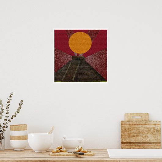 2012 Posters "Mayan Chichen Itza Kukulkan" ポスター (キッチン)