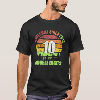 2012 Retから10誕生日素晴らしの2桁 Tシャツ