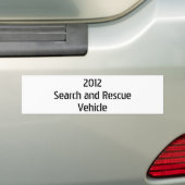 2012SearchおよびRescueVehicle バンパーステッカー (車上)