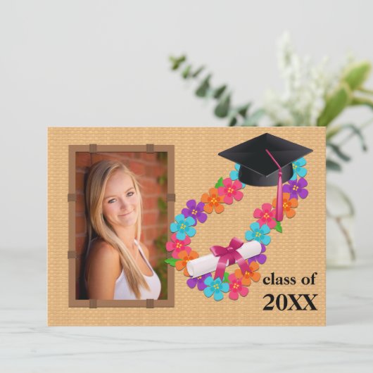 2013のピンクのレイの卒業の招待状のクラス 招待状 (スタンド正面)