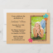 2013のピンクのレイの卒業の招待状のクラス 招待状 (裏面)