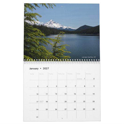 2013の景色のカレンダー カレンダー (1月 2027)