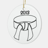 2013の白ベルトのオーナメント セラミックオーナメント (左)