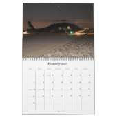2013の軍のシルエット カレンダー (2月 2027)