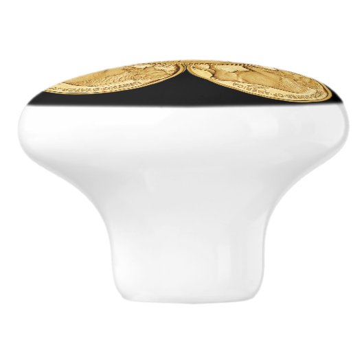 2013インディアン~アメリカンバッファロー~金ゴールドコイン~ * ~ セラミックノブ (側面)