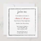 2013エレガント年のクラス（黒、白、赤） 招待状 (裏面)