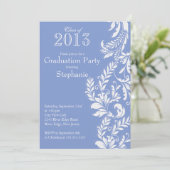 2013エレガント年卒業パーティーのブルーホワイトクラス 招待状 (スタンド正面)