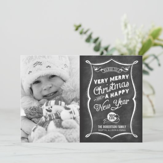 2013カードリンク（下） | Chalkboard 2012クリスマス シーズンカード (スタンド正面)