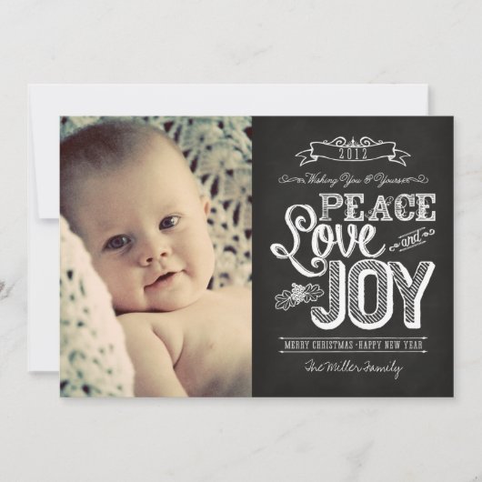 2013カードリンク(下) | Chalkboard Peace, Love 2012 シーズンカード (正面)