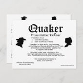 2013クエーカー教徒の小型カレンダー定義 ポストカード (正面/裏面)