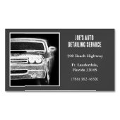 2013グレーアメリカンマッスルカー車の マグネット名刺 (正面)