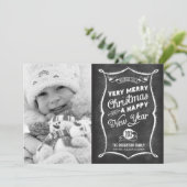 2013チャルクボードタイポグラフィクリスマスフラットカード シーズンカード (スタンド正面)