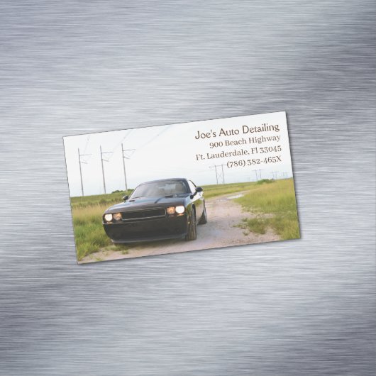 2013ブラックアメリカンマッスルカー車の マグネット名刺 (インサイチュ)