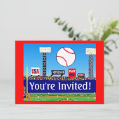 2013人の子供のスポーツの野球の誕生日のパーティの招待状 招待状 (スタンド正面)