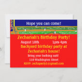 2013人の子供のスポーツの野球の誕生日のパーティの招待状 招待状 (裏面)