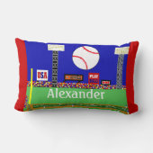 2013人の子供の野球のパーソナライズな装飾用クッションのギフト ランバークッション (裏面)