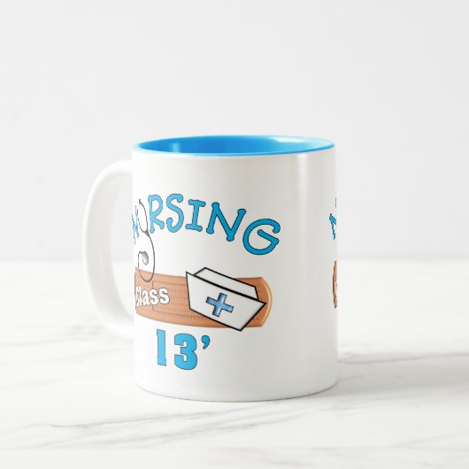 2013個のギフトの看護学生のクラス ツートーンマグカップ (正面左)