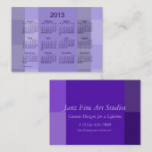 2013小型のカレンダーの名刺のテンプレート 名刺 (正面/裏面)