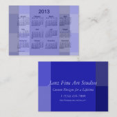 2013小型のカレンダーの名刺のテンプレート 名刺 (正面/裏面)