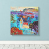 2013年に太陽が沈むにつれて キャンバスプリント (インサイチュ (ウッドフロア))