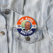2013年にNYCの市長のためのウィリアムBratton 缶バッジ (インサイチュ)