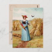 2013年のウィムフィールドのはがき内の女性 ポストカード (正面/裏面)