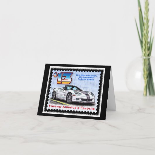 2013年のコルベット第60記念日のコンバーチブル カード (正面)