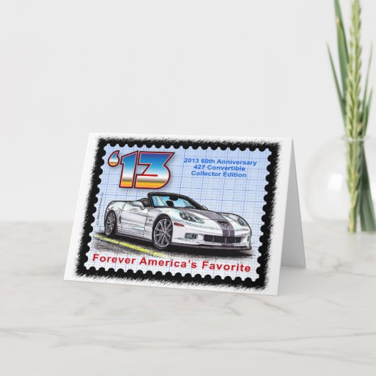 2013年のコルベット第60記念日のコンバーチブル カード (正面)