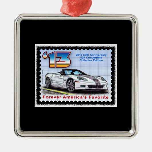 2013年のコルベット第60記念日のコンバーチブル メタルオーナメント (正面)