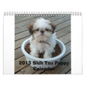 2013年のシーズー（犬）のTzuの子犬のカレンダー カレンダー (カバー)