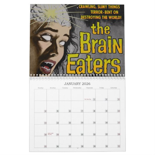2013年のゾンビのカレンダー カレンダー (1月 2026)