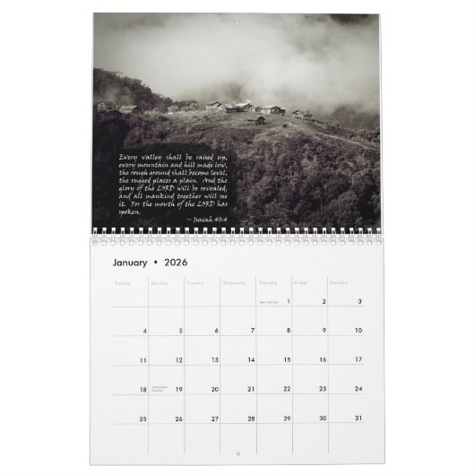 2013年のパプアのホリスティックな開発のカレンダー カレンダー (1月 2026)