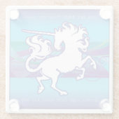 2013年のミンクの巣の感動的なユニコーンガラスのコースター ガラスコースター (裏面)